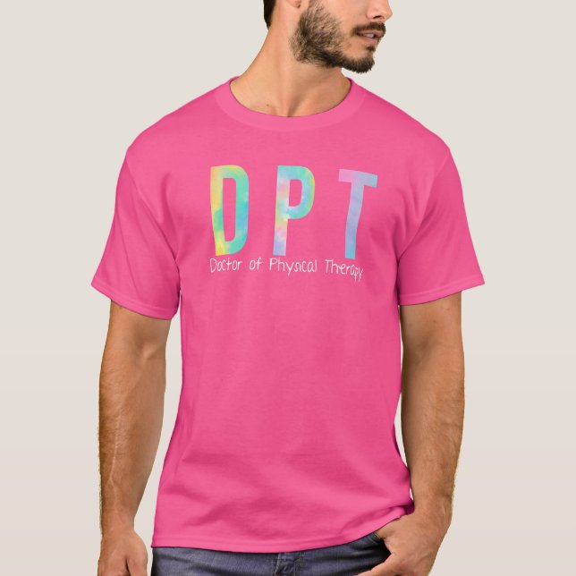 Camiseta Tie Dpt Médico De Terapia Física Th (Frente)