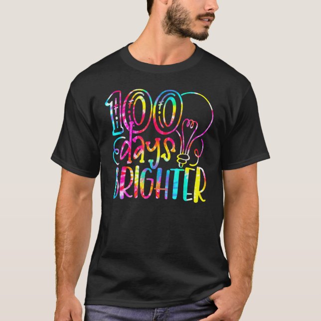 Camiseta Tie Dye 100 Dias Brighter Student Happy 100º Dia (Frente)