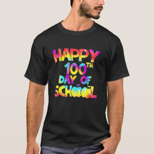 Camiseta Tie Dye 100 Dias De Escola 100º Dia De Chá Escol