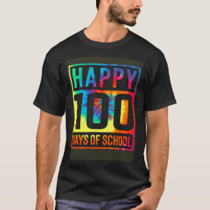 Camiseta Tie Dye 100 Dias de Escola Meninos Menina Professo