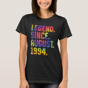 Camiseta Tie Dye 29th Birthday Legend Desde agosto de 1994 