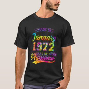 Camiseta Tie Dye 50º Aniversário, 50 Anos, Feita Em Janei