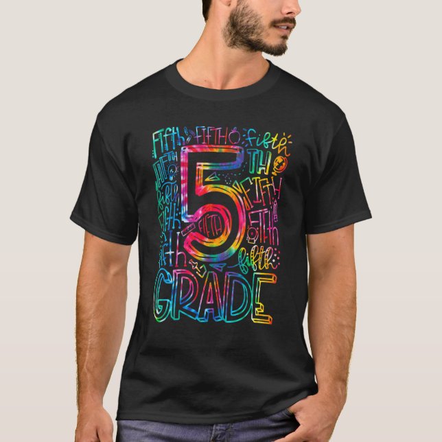 Camiseta Tie Dye 5 De Volta Ao Professor Aluno T (Frente)