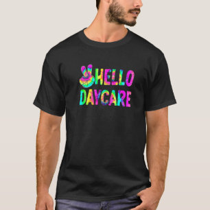 Camiseta Tie Dye Alô Cuidados De Dia De Volta Para Professo