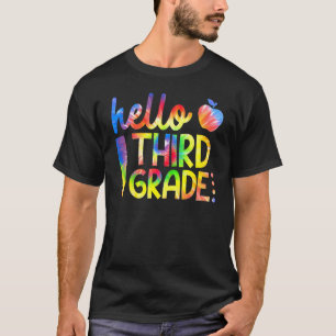 Camiseta Tie Dye Alô Equipe de 3º grau Voltar para S