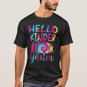 Camiseta Tie Dye Alô Jardim de Infância Primeiro Dia da Fac