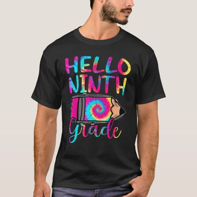 Camiseta Tie Dye Alô Nono Grau Primeiro Dia da Escola (Frente)