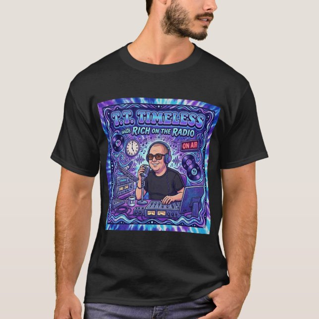 Camiseta Tie Dye Azul e Roxo (Frente)