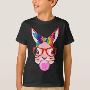 Camiseta Tie Dye Banda de cabeça Bunny Bubble-gum