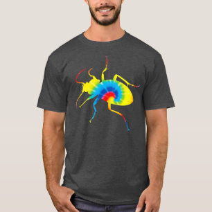Camiseta Tie Dye Beetle Impressão Ladybug Hippie Gift
