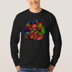 Camiseta Tie Dye Black Queen Afro Beauty Melanin Black Hist