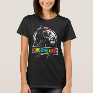 Camiseta Tie Dye Bonusmomsaurus Bonus Mãe Dinossaur Rex Mot