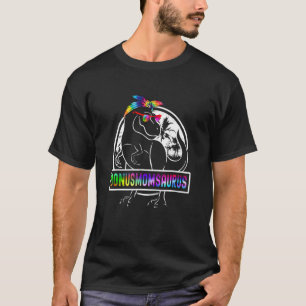 Camiseta Tie Dye Bonusmomsaurus Bonus Mãe Dinossaur Rex Mot
