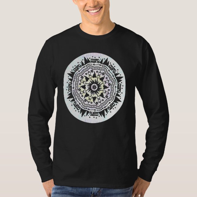 Camiseta Tie Dye Camping Rv Motorhome Campfire Mandala Bonf (Frente)