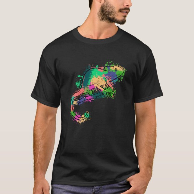 Camiseta Tie Dye Chameleon Colorful Lizard (Frente)