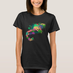 Camiseta Tie Dye Chameleon Colorful Lizard