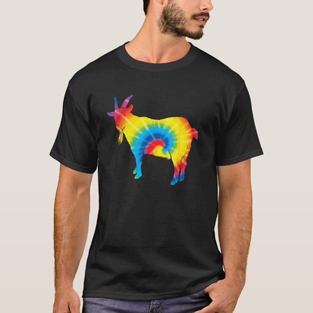 Camiseta Tie Dye Chamois Rainbow Impressão Animal Hippie Pe (Frente)