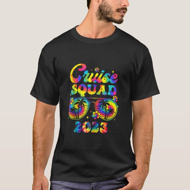 Camiseta Tie Dye Cruise Squad 2023 - Correspondência de Fér (Frente)