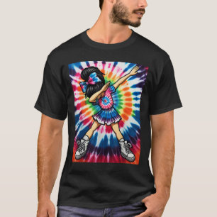 Camiseta Tie Dye Dabbing Cheerleader Dance Cheerleadin