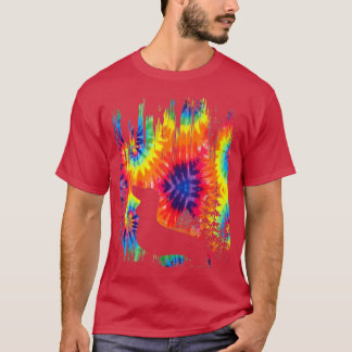 Camiseta Tie Dye Dachshund Hippie Puppy Engraçado