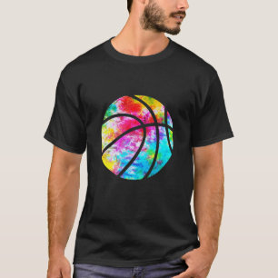 Camiseta Tie Dye de basquete - Rainbow Trippy Hippie Tee