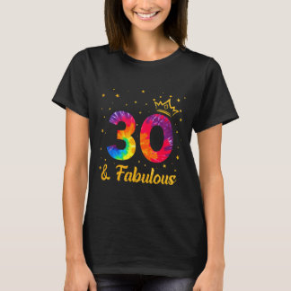 Camiseta Tie Dye Engraçado Coroa, 30, 30 Anos