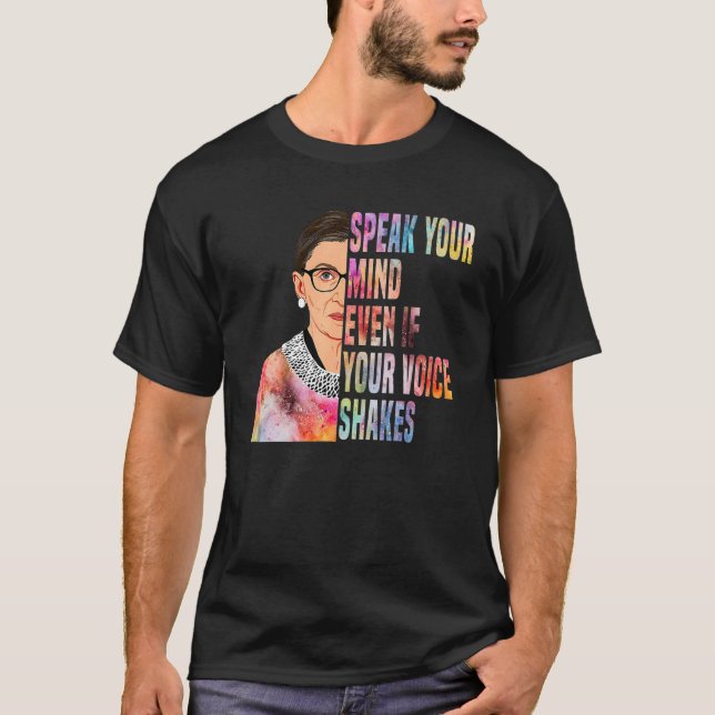 Camiseta Tie Dye Fale Sua Mente Mesmo Que Sua Voz Aperte (Frente)