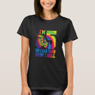 Camiseta Tie Dye Fazenda Trator Eu tenho 5 Festa de anivers