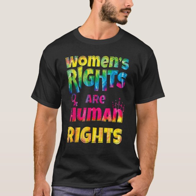 Camiseta Tie Dye Feminist Rights are Human Rights (Frente)