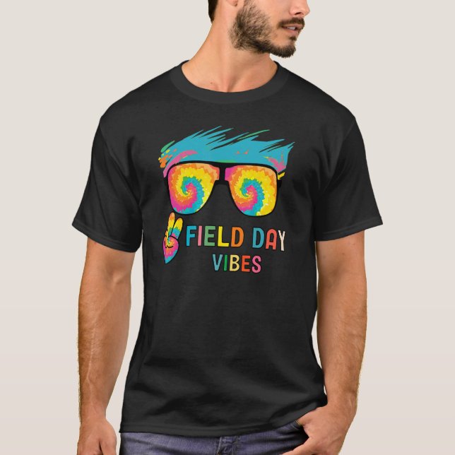 Camiseta Tie Dye Field Day Vibes No Último Dia Do Campo Esc (Frente)