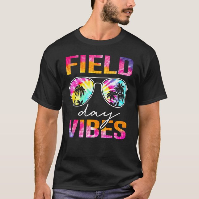 Camiseta Tie Dye Field Day Vibes No Último Dia Do Campo Esc (Frente)