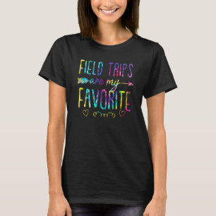 Camiseta Tie Dye Field Trips São Meu Campo Escolar Favorito