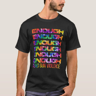 Camiseta Tie-Dye Fim Suficiente do Veste do Dia de Sensibil