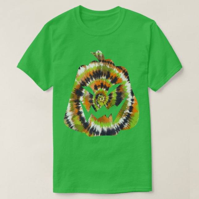 Camiseta Tie Dye Halloween Jack O Lanterna Pumpkin Black Or (Frente do Design)