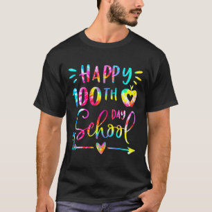 Camiseta Tie Dye Happy, 100º Dia de Professora Estudante 10