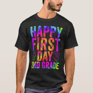 Camiseta Tie Dye Happy First Day Grade Bem-Vindo Ao