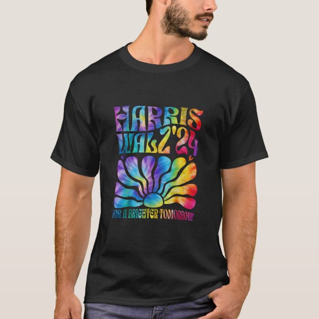 Camiseta Tie dye Harris Waltz 2024 Election Kamala T-shirt (Frente)
