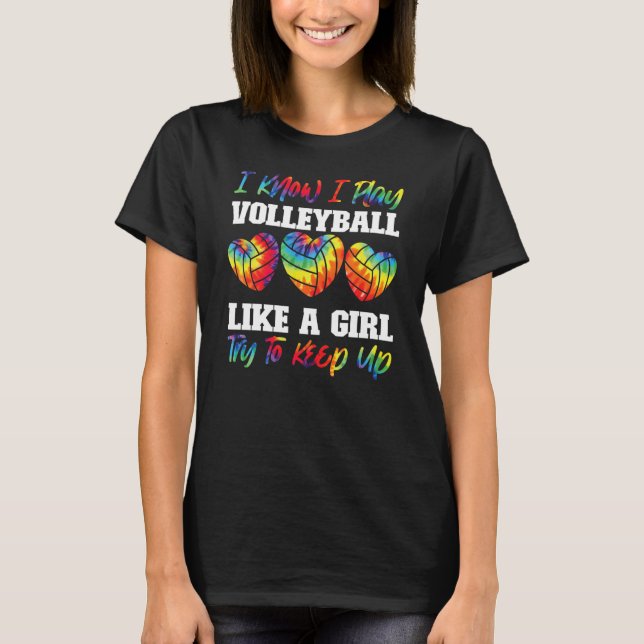 Camiseta Tie Dye Heart da Equipe de Voleibol (Frente)