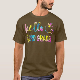 Camiseta Tie Dye Hello 3rd Grade Team 3rd Grade Back To Sch