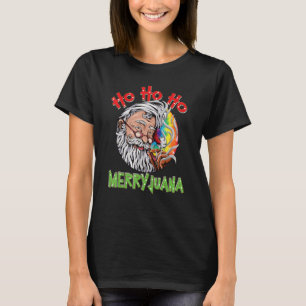 Camiseta Tie Dye Ho Ho Ho Merryjuana Natal Em Julho Weed