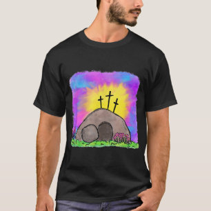 Camiseta Tie Dye Jesus Cruz Engraçado Dia da Páscoa Cristã 