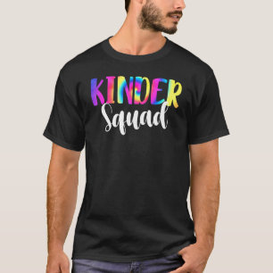 Camiseta Tie Dye Kinder Squad Kindergarten De Volta À Escol