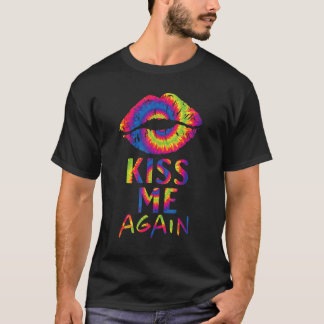 Camiseta Tie Dye Lábios Me Beijam Novamente