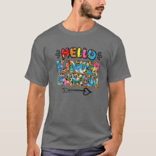 Camiseta Tie Dye Leopard Olá Jardim De Infância, De Volta À