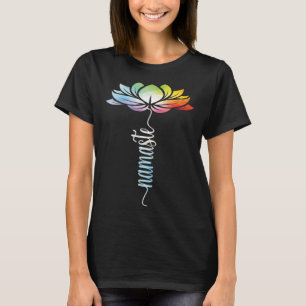Camiseta Tie Dye Lotus Flower Yoga Zen Meditação Namaste