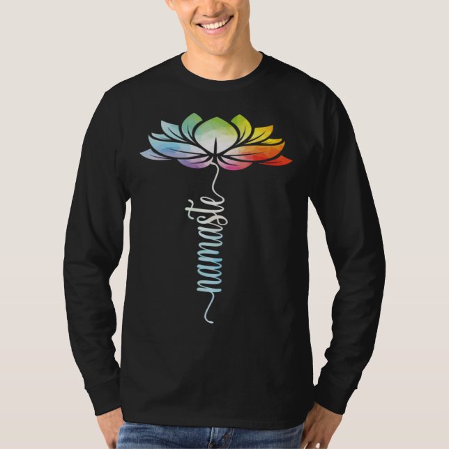 Camiseta Tie Dye Lotus Flower Yoga Zen Meditation Namaste (Frente)