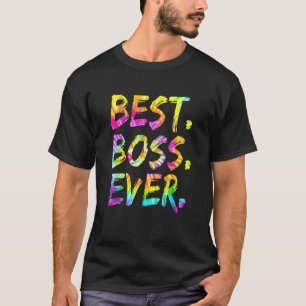 Camiseta Tie Dye Melhor Chefe Sempre Engraçado Dia do Chefe