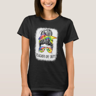 Camiseta Tie Dye Messy Bun End No Último Dia De Professora