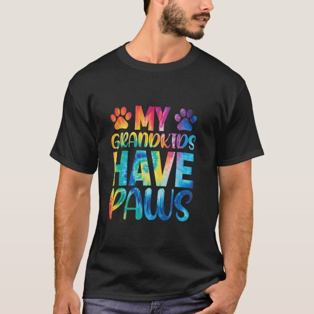 Camiseta Tie dye Meus Netos Têm Patas Engraçadas Cachorro G (Frente)