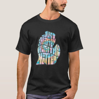 Camiseta Tie Dye Michigan Native Smitten com o Mitten T
